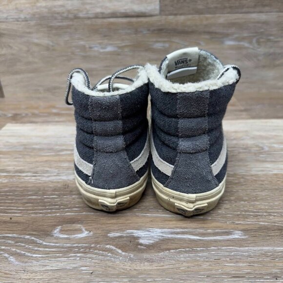 Vans Scotchgard Fleece Lined Gray Suede High Top Sneakers Women's Size 7.5 - Picture 3 of 7